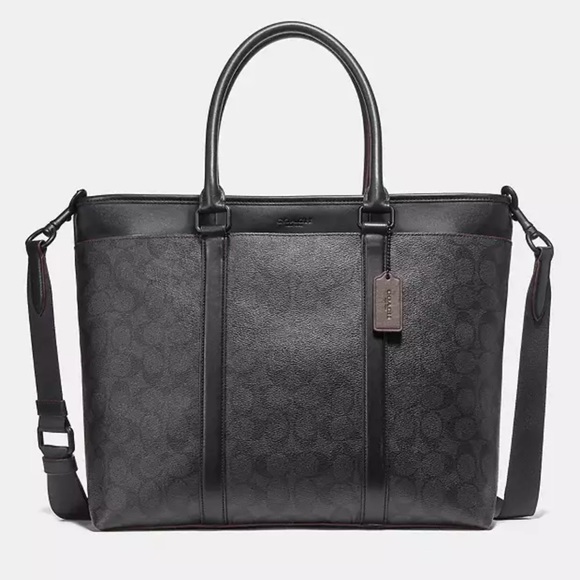 NWT Coach Perry Business Tote In Signature Canvas - Picture 1 of 16